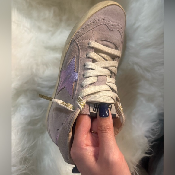 Golden Goose Women's Lavender High-Top Sneakers size 35! 💜💛 - Picture 12 of 16